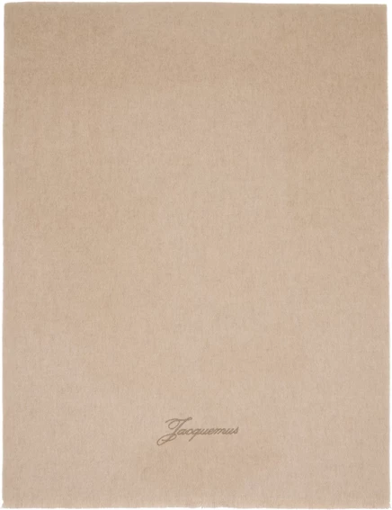 Бежевый шарф JACQUEMUS Beige 'The Tailleur' бежевый