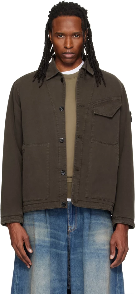 Мужская утепленная куртка Stone Island 4100048, серая