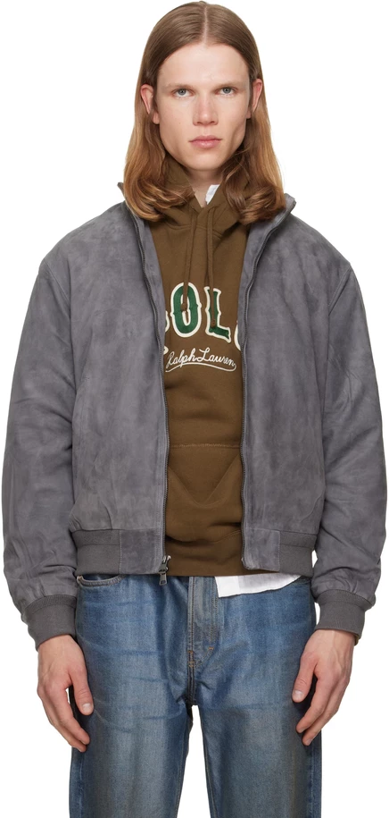 Мужская куртка Polo Ralph Lauren Charleton, замша, серая
