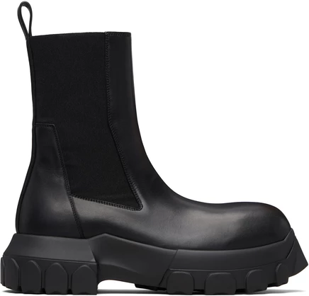 Мужские челси Rick Owens Beatle Bozo Tractor, черные