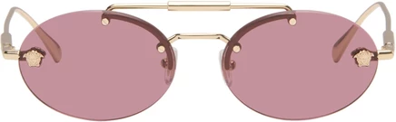 Женские очки Versace Medusa Light, золотисто-фиолетовые