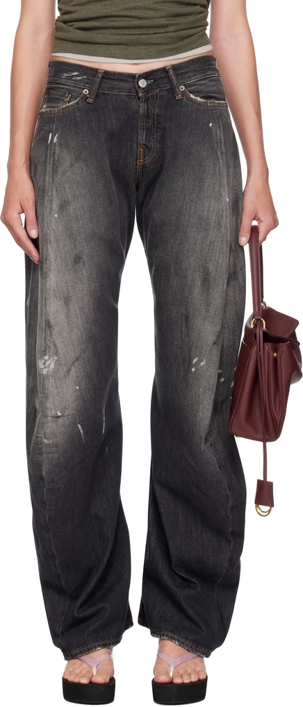 Женские джинсы Acne Studios 2006F свободного кроя, черные