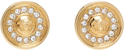 Женские серьги Versace Medusa Crystal, золотистые