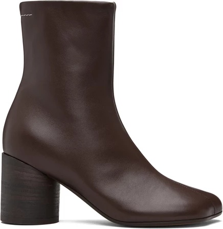 Женские ботильоны MM6 Maison Margiela Anatomic, коричневые