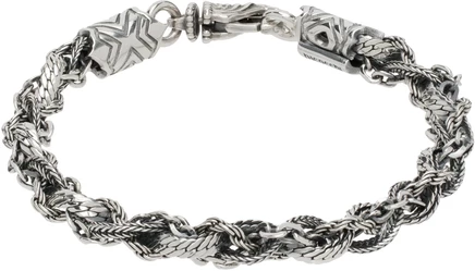 Мужской браслет Emanuele Bicocchi Small Braid, серебряный