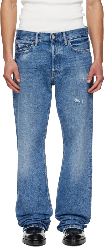 Мужские джинсы Acne Studios 2010M, прямые, средне-синие