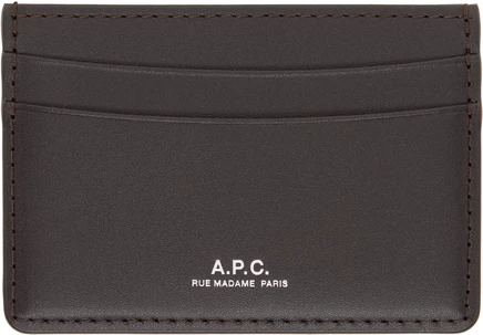 Мужской картхолдер A.P.C. André, темно-коричневый