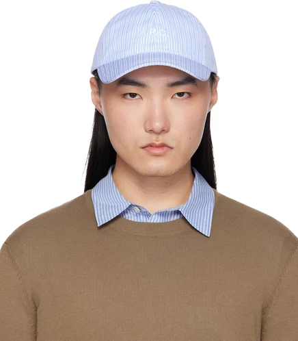Бейсболка A.P.C. Blue & White Charlie синяя