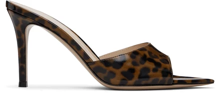 Женские босоножки Gianvito Rossi Elle 85, леопардовые