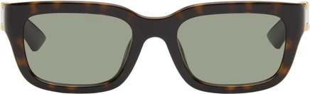 Мужские очки Bottega Veneta Brown Ribbon, коричнево-зеленые