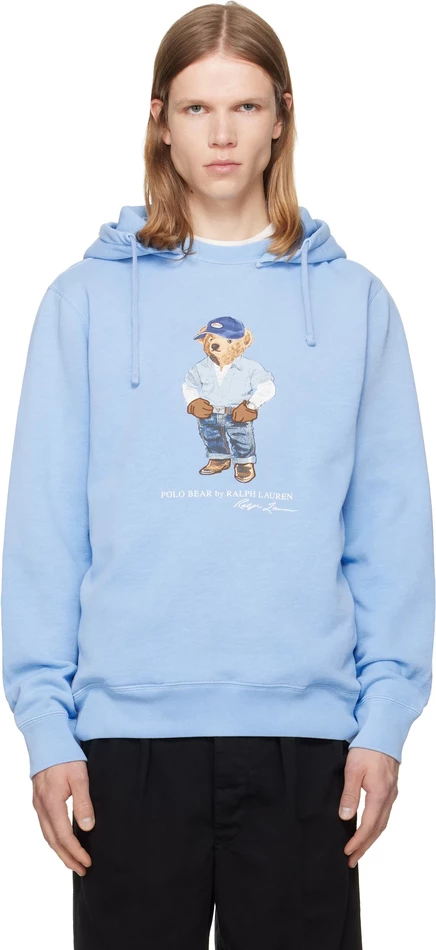 Мужское худи Polo Ralph Lauren Polo Bear, голубое