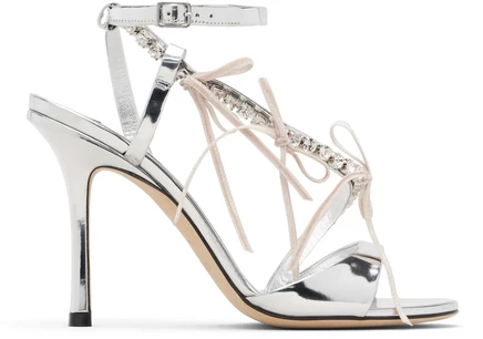 Женские босоножки Jimmy Choo Lula 100, серебристые