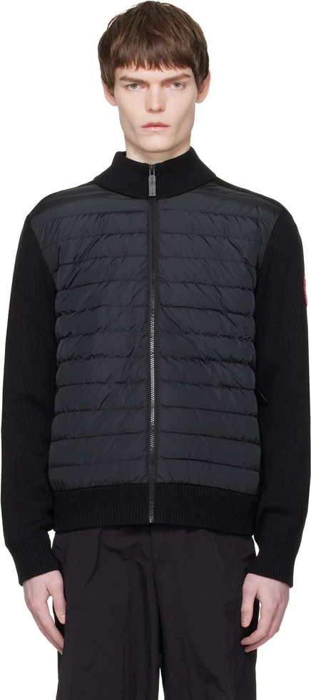 Black HyBridge Knit Down Jacket black