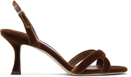 Женские босоножки Jimmy Choo Elsy 70, бронзовые
