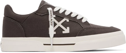 Мужские кеды Off-White Low Vulcanized, коричневые/молочные