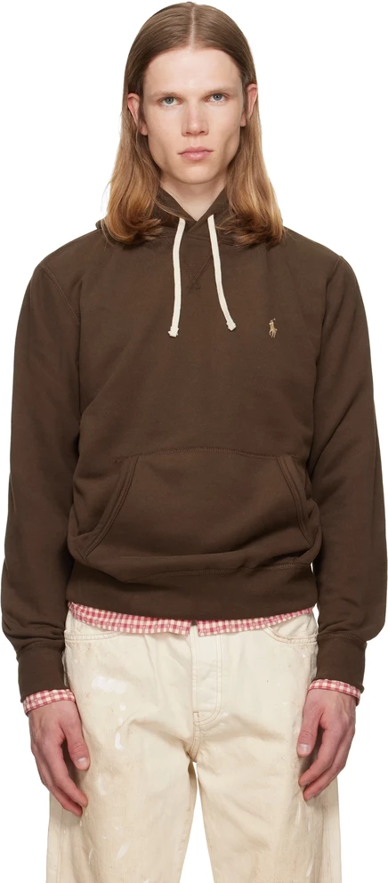 Мужское худи Polo Ralph Lauren RL Fleece, коричневое