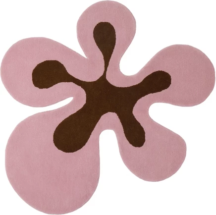 Ковер Rashelle Groovy Flubber 122×122 см, розовый