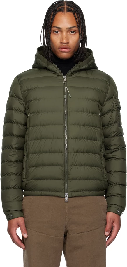 Мужской короткий пуховик Moncler Galion, темно-хаки