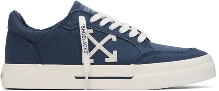 Мужские кеды Off-White Low Vulcanized, синие/молочные