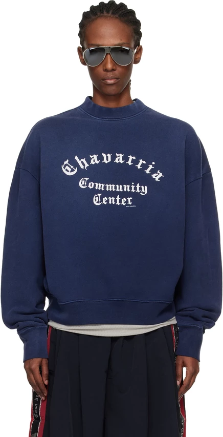 Женский свитшот Willy Chavarria Community, темно-синий