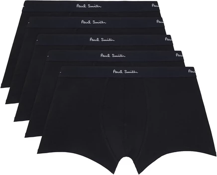 Боксерские трусы Paul Smith из пяти упаковок черного органического хлопка черного цвета