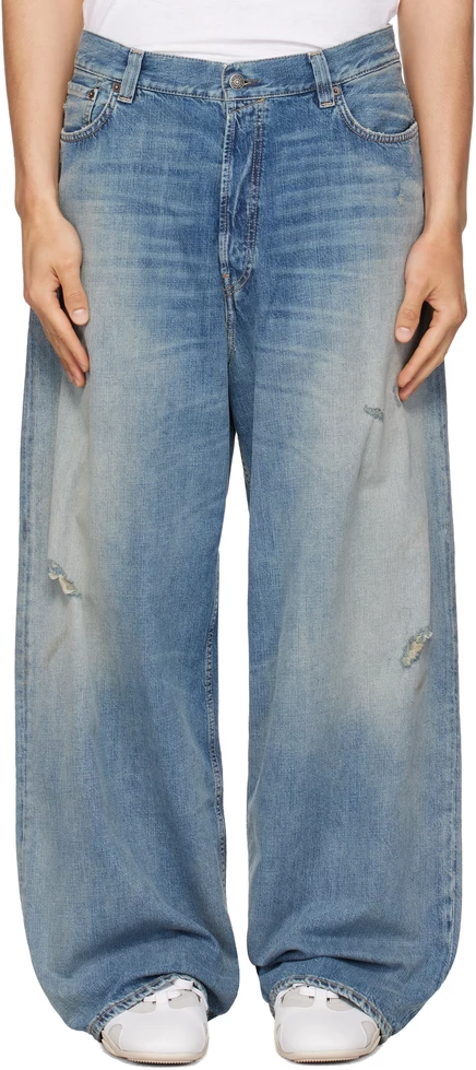 Мужские джинсы Acne Studios Loose Fit 2023, средне-синие