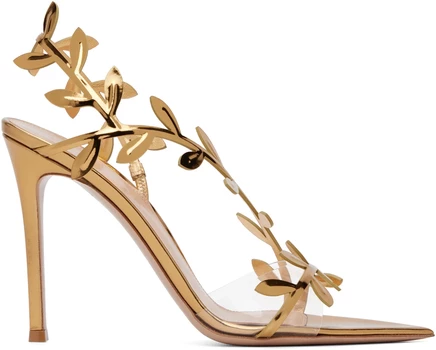 Женские босоножки Gianvito Rossi Flavia на шпильке, золотые