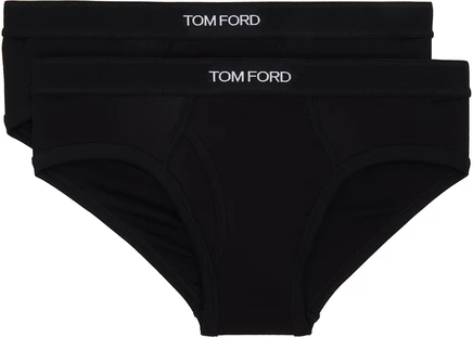 Мужские хлопковые трусы Tom Ford 2 шт., черные