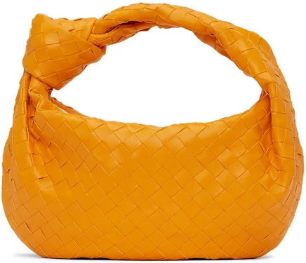 Сумка Bottega Veneta Orange Teen Jodie Bag мандариновая/золотая