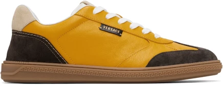 Мужские кроссовки Versace Greca Court, желтые