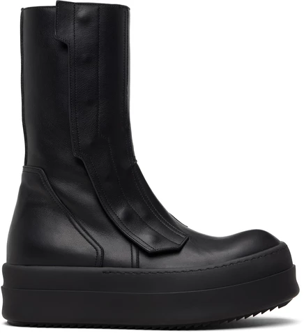 Rick Owens Black Temple Moto Turbogeo Sneakers black/black