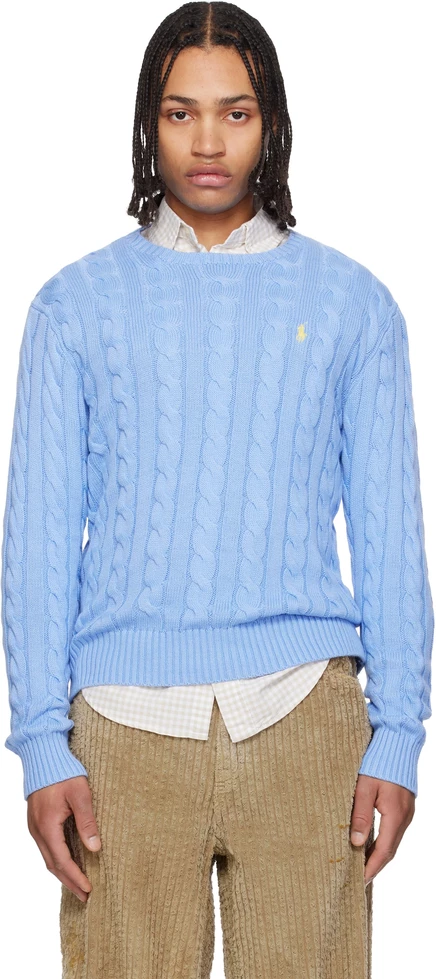 Мужской вязаный свитер Polo Ralph Lauren, синий