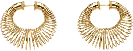 Маленькие серьги-кольца ALAÏA Spiral, золотистые
