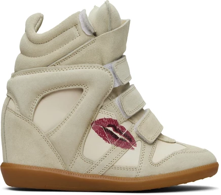 Женские высокие кроссовки Isabel Marant Bekett, молочные