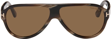 Мужские солнцезащитные очки Tom Ford Samuele, черный рог