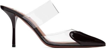 Женские мюли ALAÏA Le Cœur, баклажановые