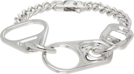 Мужской браслет MM6 Maison Margiela Pop Tag, палладиевый