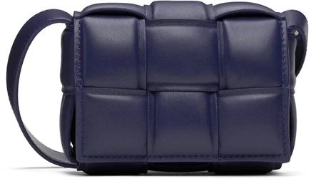 Кассетная сумка Bottega Veneta Blue Candy с мягкой подкладкой cruise/золото