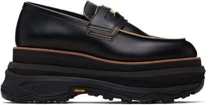 Мужские лоферы Sacai на платформе, черные