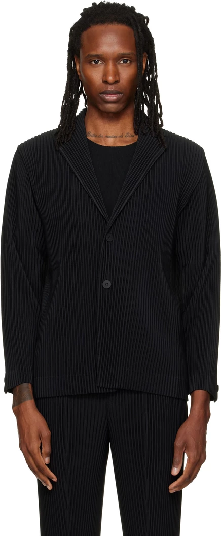 Мужской блейзер Homme Plissé Issey Miyake, черный