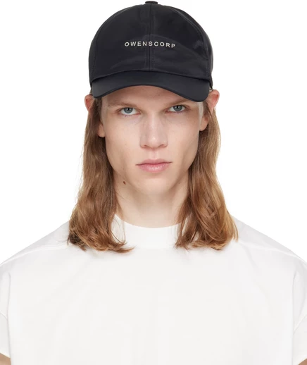 Мужская бейсболка Rick Owens Tower, черно-жемчужная
