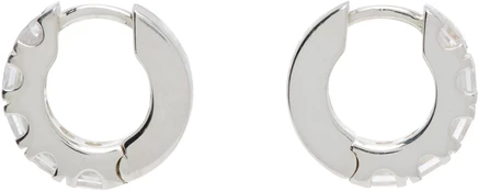 Мужские серьги Hatton Labs Facet Hoop, белые