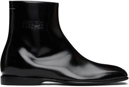 Мужские кожаные ботинки MM6 Maison Margiela, черные