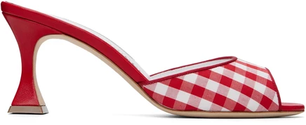 Женские босоножки Manolo Blahnik Jadara, красно-белые
