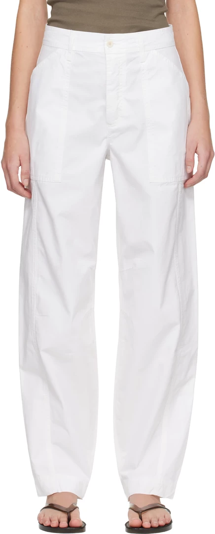 Женские брюки-карго Matteau White Relaxed, меловые