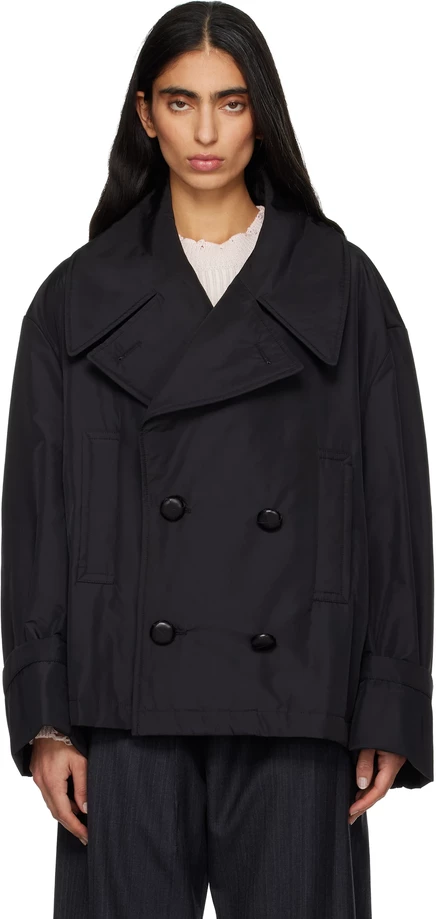 Женская куртка MM6 Maison Margiela, двубортная, черная