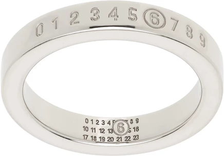 Мужское кольцо MM6 Maison Margiela Numeric, палладий