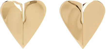 Золотые серьги ALAÏA 'Le Cœur Torn' или