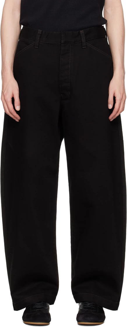 Мужские джинсы Lemaire Maxi Workwear, черные