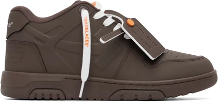 Мужские кроссовки Off-White Out Of Office, шоколадно-оранжевые